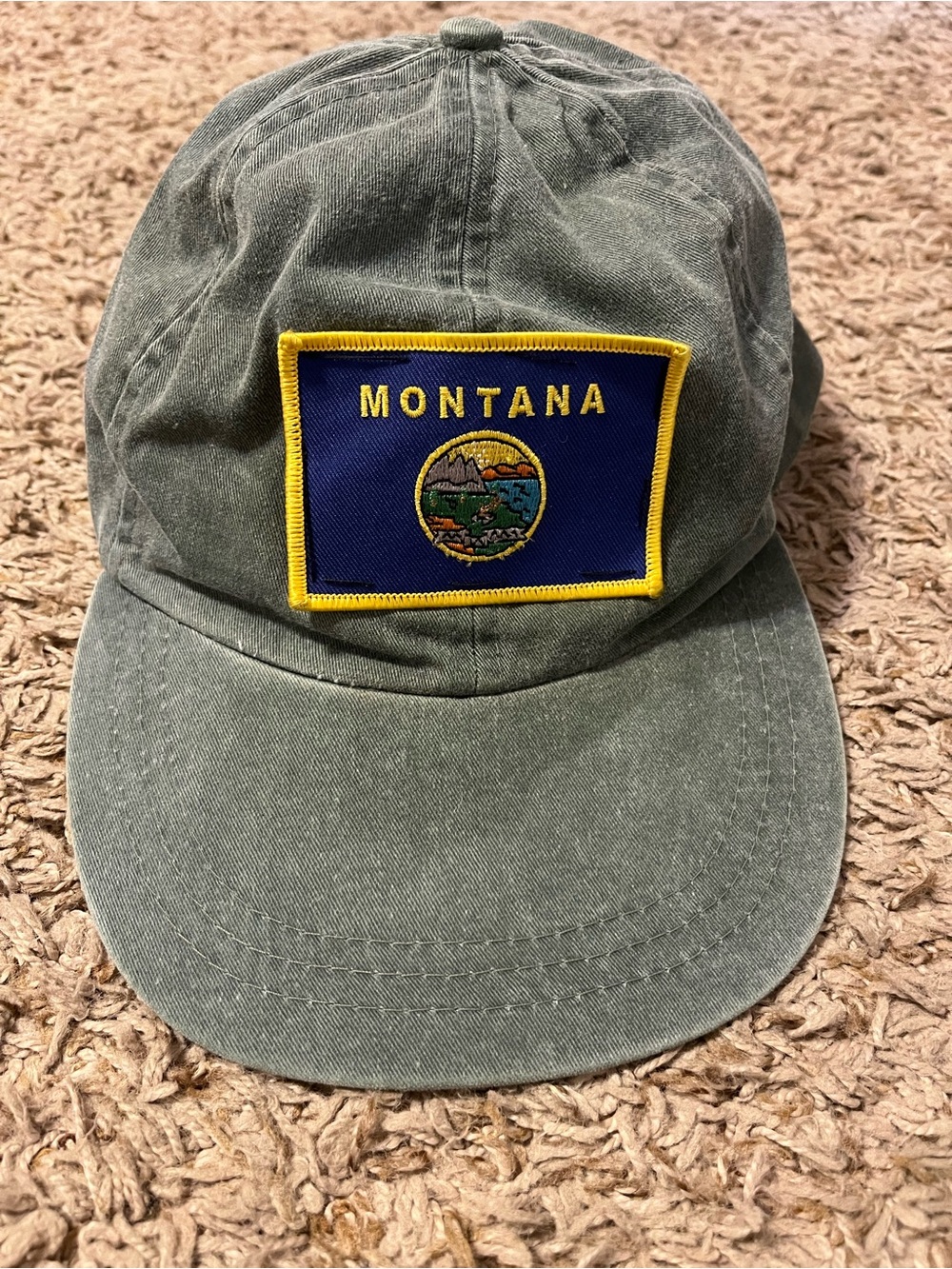 Montana Patch Olive Green Dad Hat